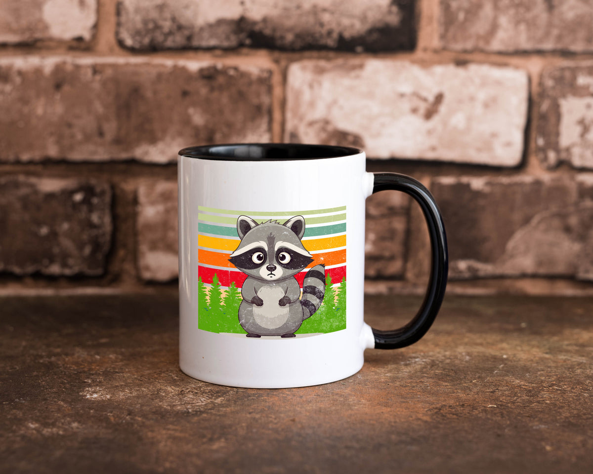 Waschbär | Vintage v2 lustiger Spruch Geschenk Humor Geschenkidee Tasse