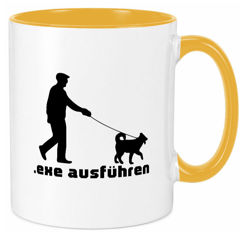 Exe ausführen | Echse Programmierer Informatiker Nerd Humor Geschenkidee Tasse
