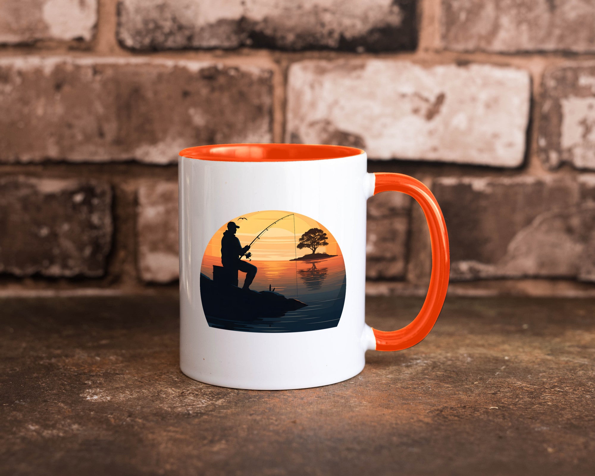 Angler | Sonnenuntergang Fischer Fische Angeln v2 Geschenk Humor Geschenkidee