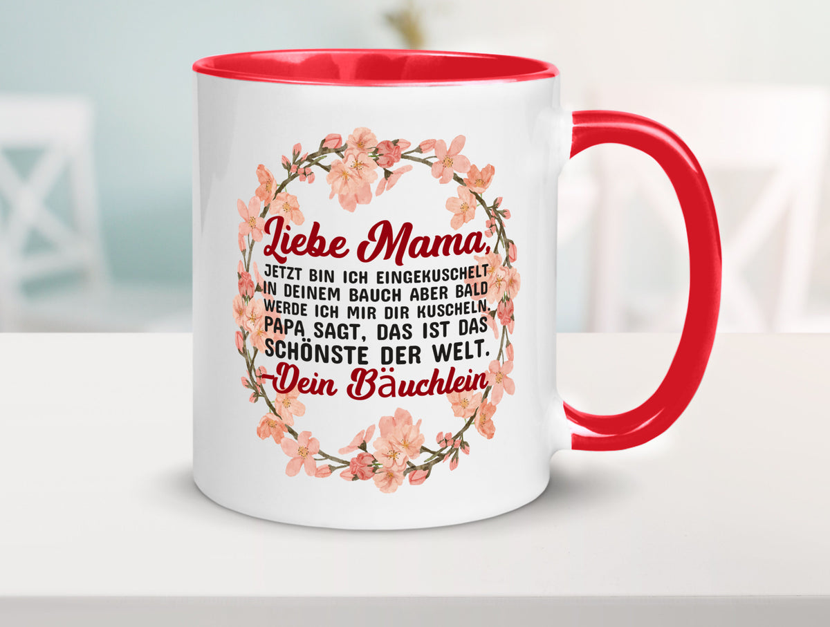 Liebe Mama | Schwangerschaft Tasse Baby süß Humor Familie Geschenkidee