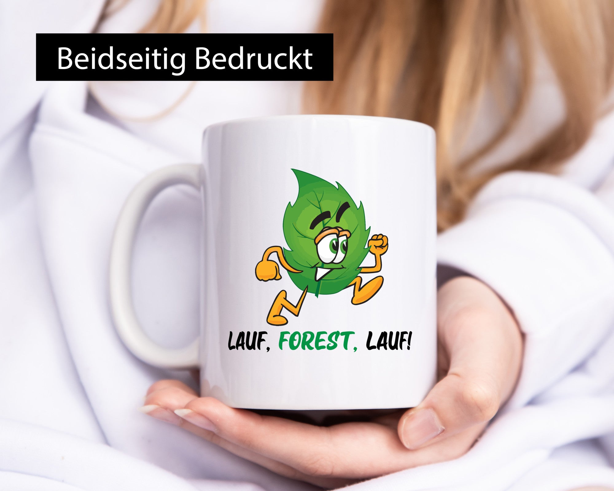 Lauf Forest | rennendes Blat Geschenk Humor Geschenkidee lustiger Spruch Tasse