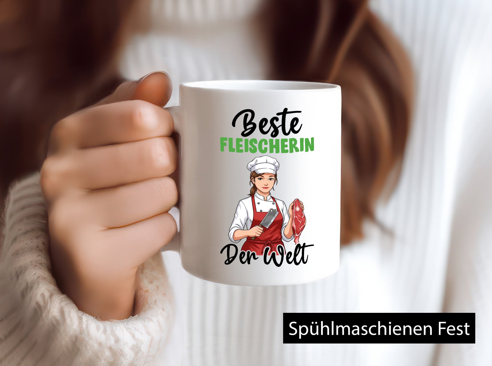 Beste Fleischerin | Schlachterei v2 Geschenkidee Humor Tasse
