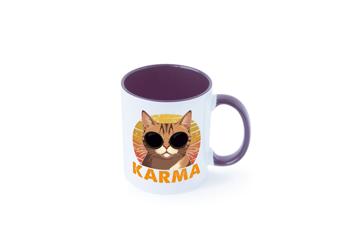 Vintage Katze | Karna Coole lustiger Spruch Geschenk Tierliebhaber Humor Tasse