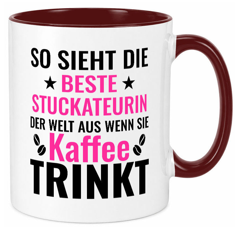 Kaffee trinkt: Stuckateurin | Innenausbau Geschenk Humor Geschenkidee lustiger