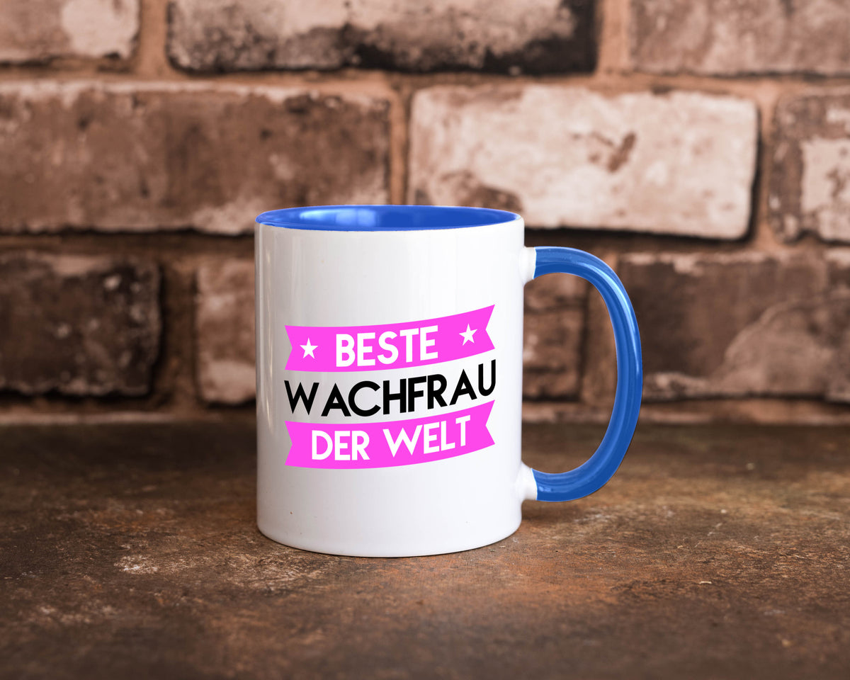 Beste Wachfrau | Wachpersonal Nachtwächter Humor Geschenkidee Tasse