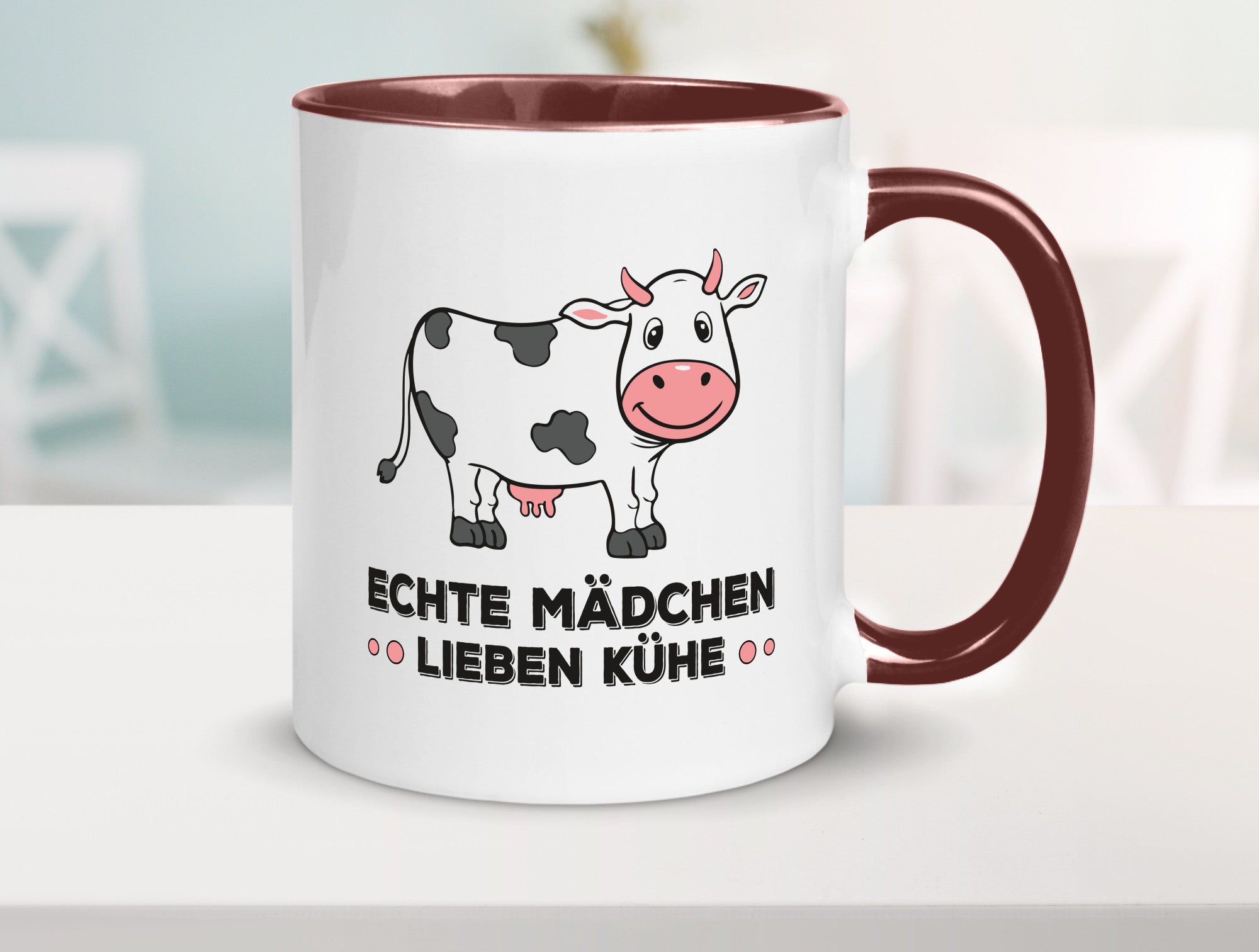 Echte mädchen lieben Kühe | Farm Farmer Bauer lustiger Spruch Geschenk Humor