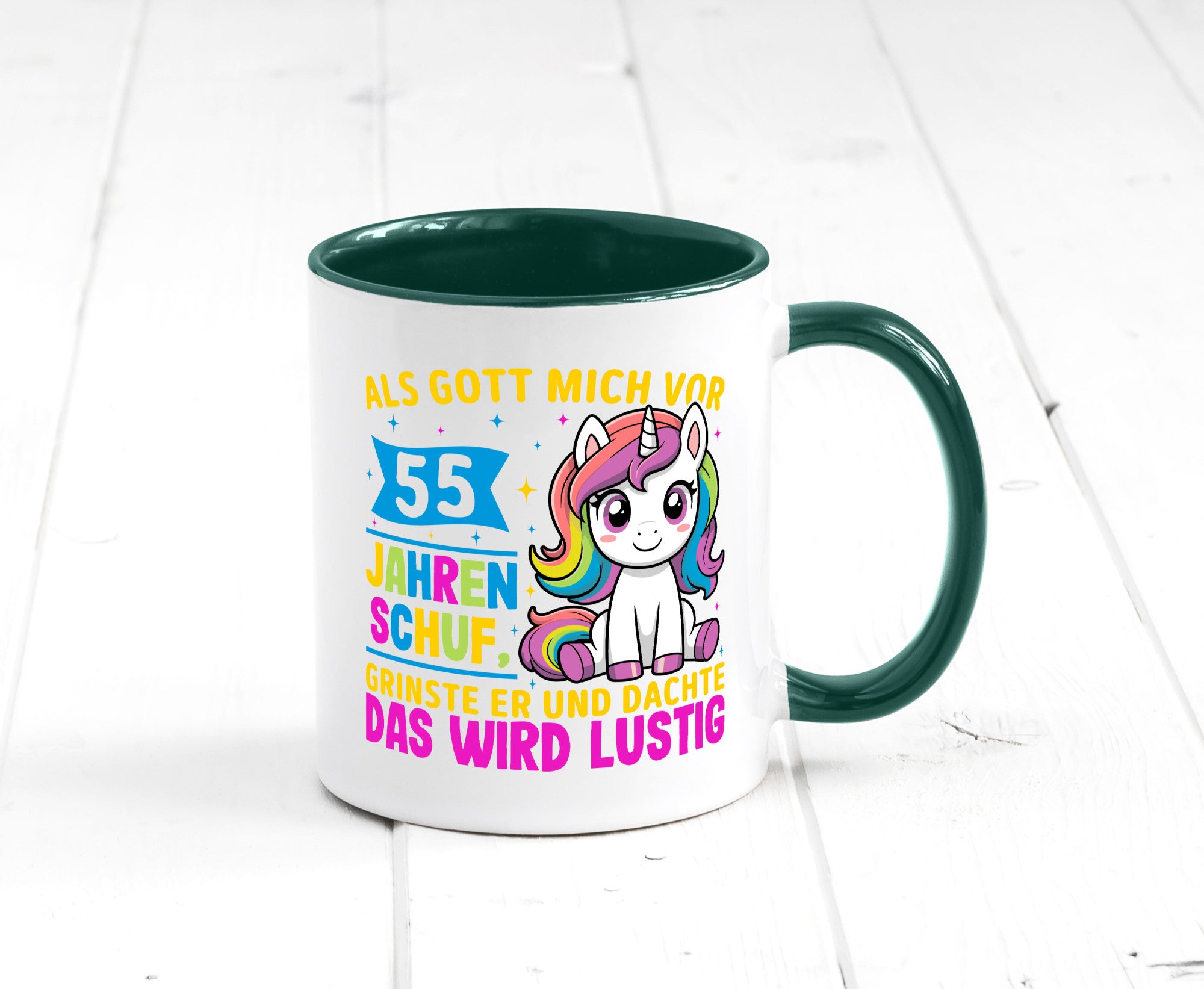 55. Geburtstag | Als Gott mich schuf 40 Jahre v2 lustiger Spruch Geschenk