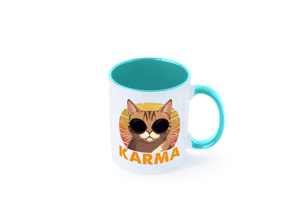 Vintage Katze | Karna Coole lustiger Spruch Geschenk Tierliebhaber Humor Tasse