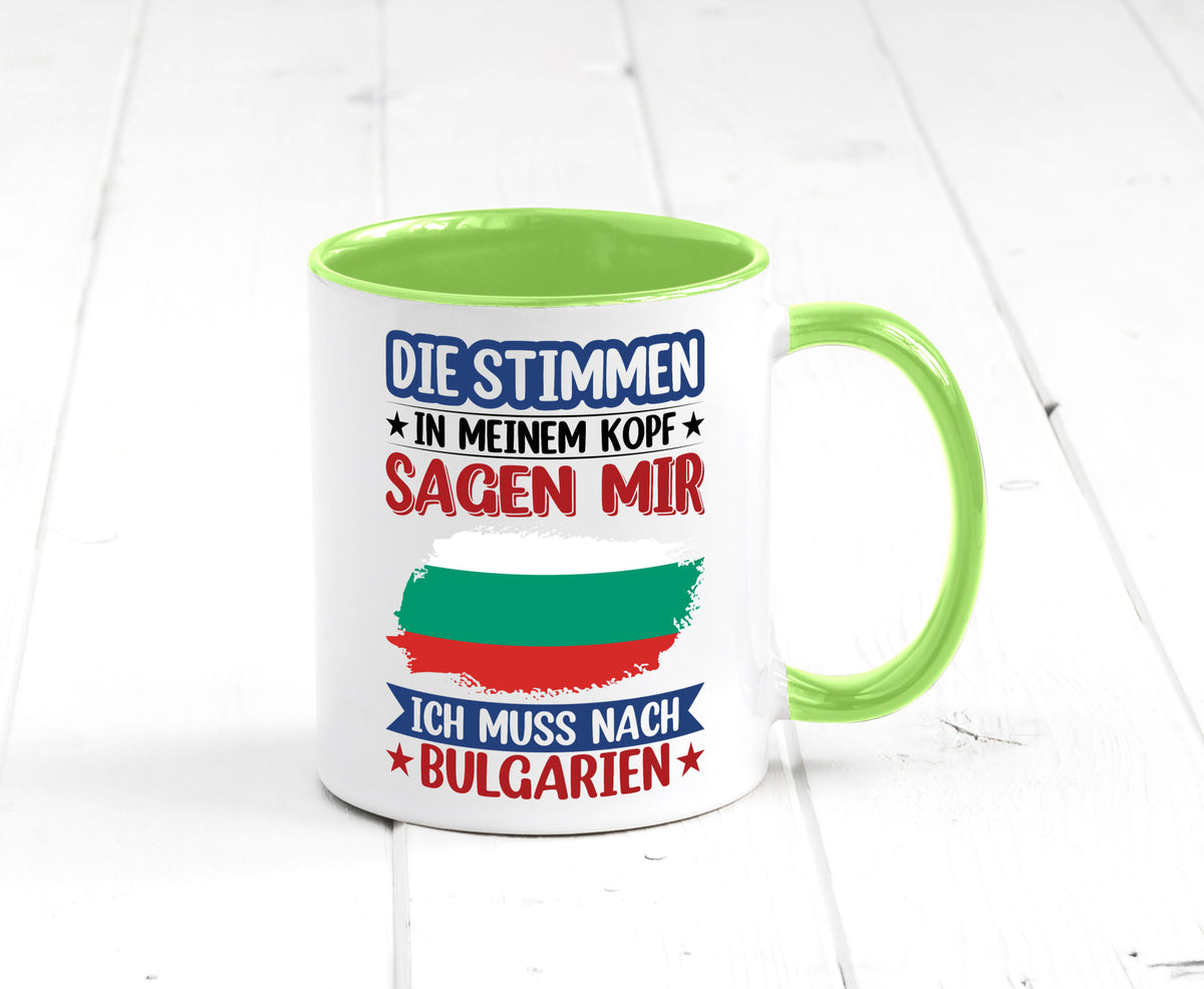 Bulgarien | Urlaub Stimmen in meinem Kopf Traumland Humor Geschenkidee Tasse