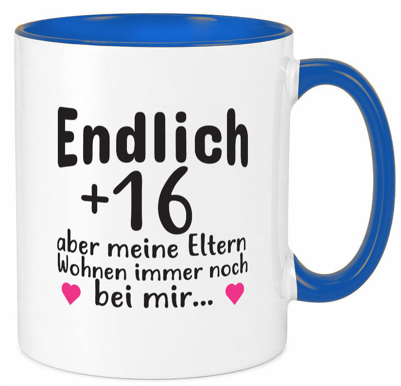 Endlich 16 | Geburtstag Tasse Spruch Mädchen Geschenkidee Humor