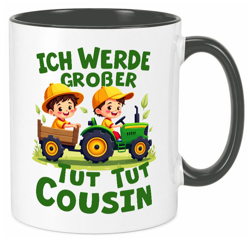 Ich werde Großer Cousin | Familie Bauer lustiger Spruch Geschenk Geschenkidee Tasse