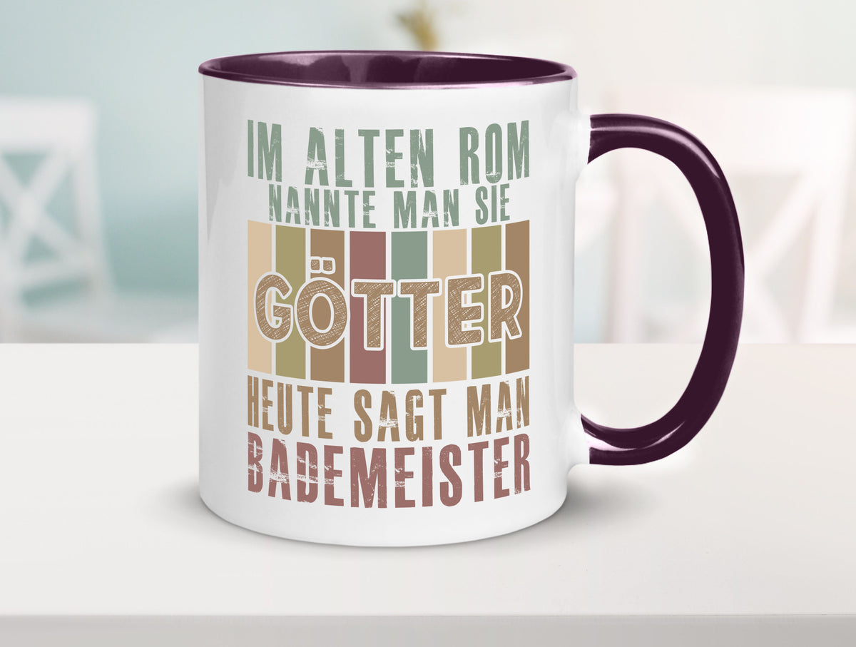 Heute sagt man: Bademeister | Rettungsschwimmer lustiger Spruch Geschenk Humor Tasse