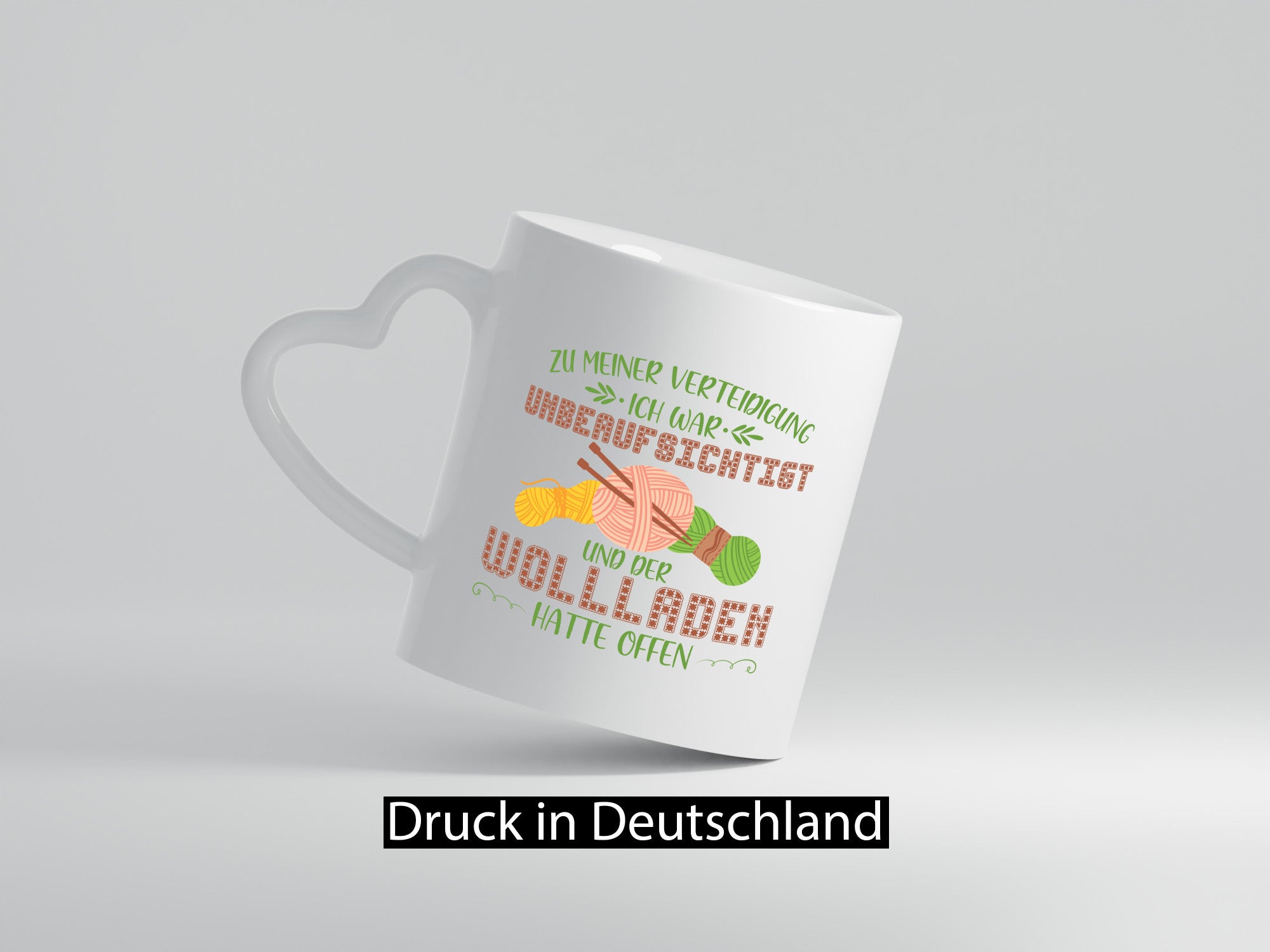 Zur Verteidigung | Unbeaufsichtigt Wollladen Stricken Geschenk Humor