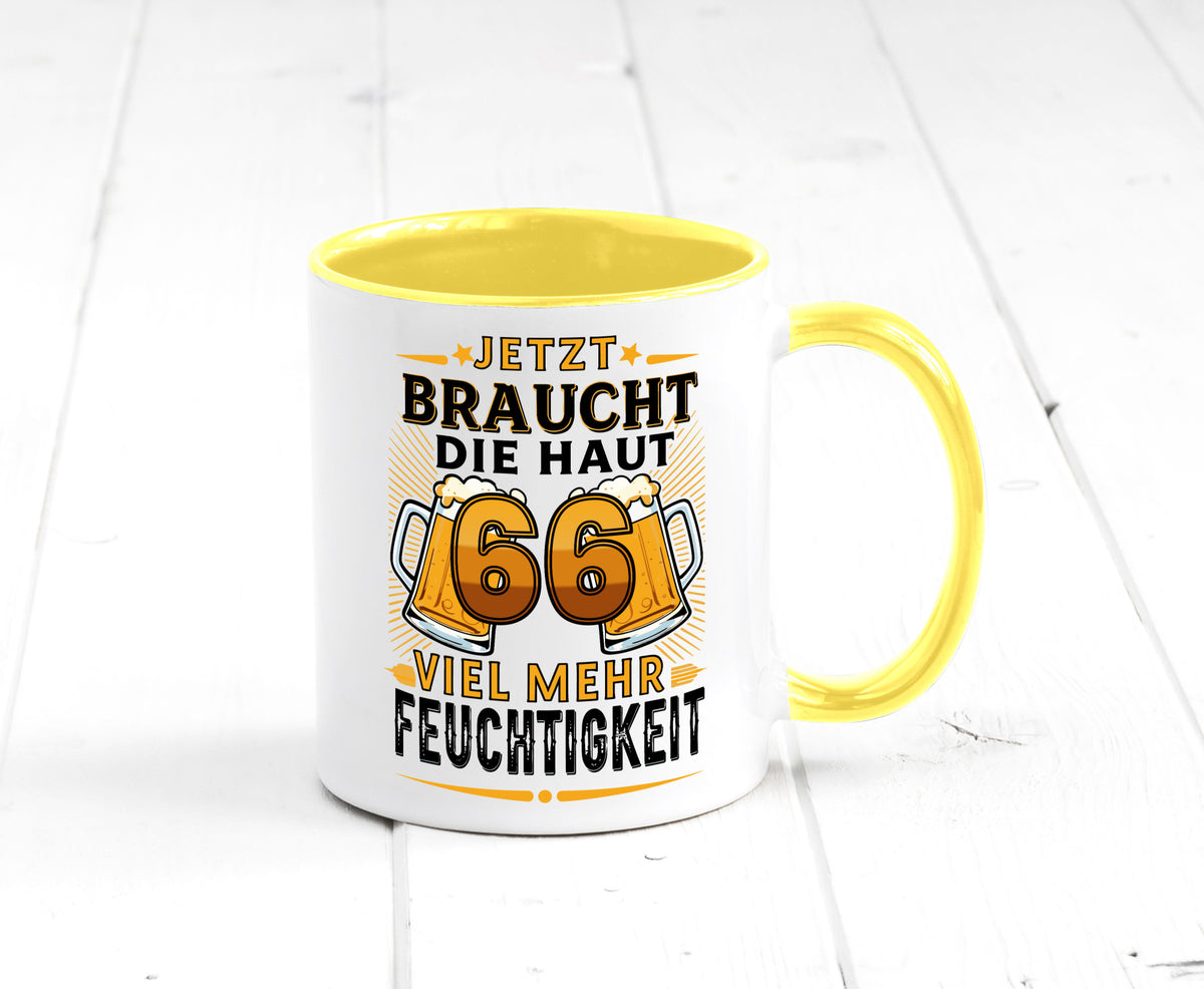 66 braucht die haut mehr Feuchtigkeit | 66. Geburtstag Humor Geschenkidee Tasse