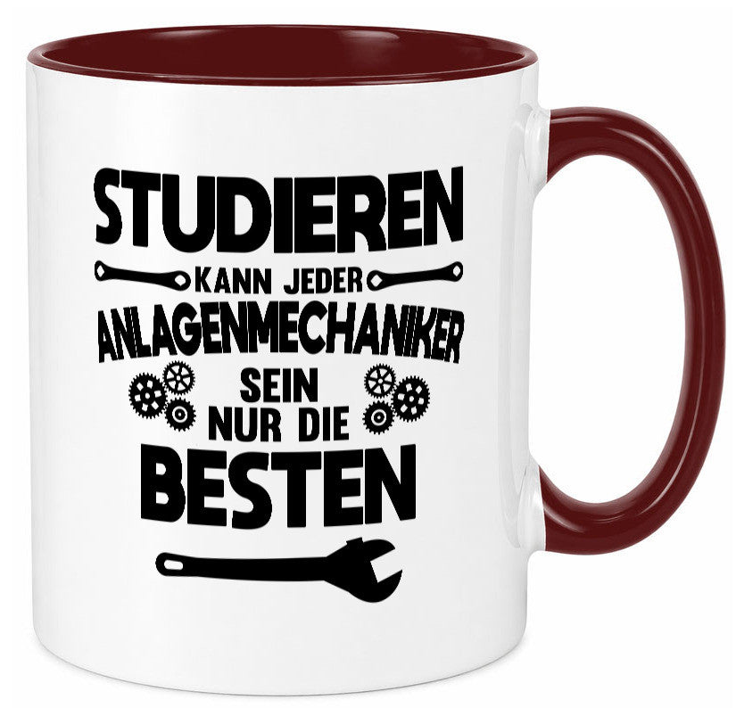 Nur die besten werden Anlagenmechaniker Humor Geschenkidee Tasse
