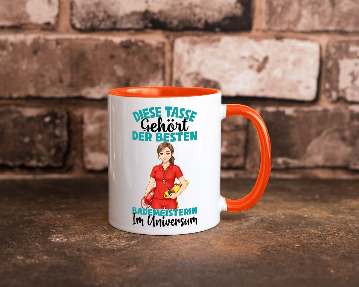 Im Universum: Bademeisterin | Schwimmmeisterin Geschenk Humor Geschenkidee Tasse