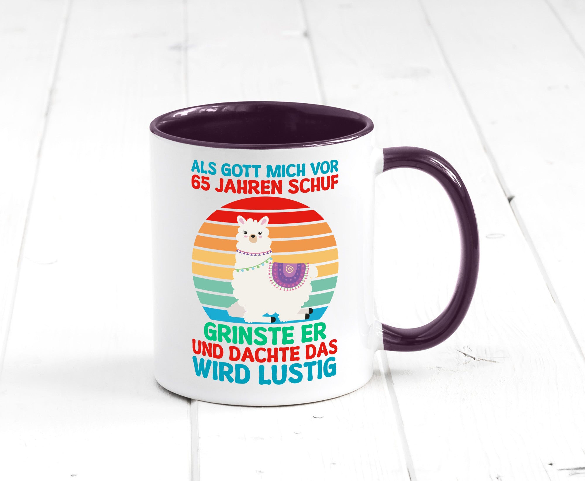 65. Geburtstag | 65 Jahre Gut Schuf mich Lama v2 lustig Geschenkidee Geschenk