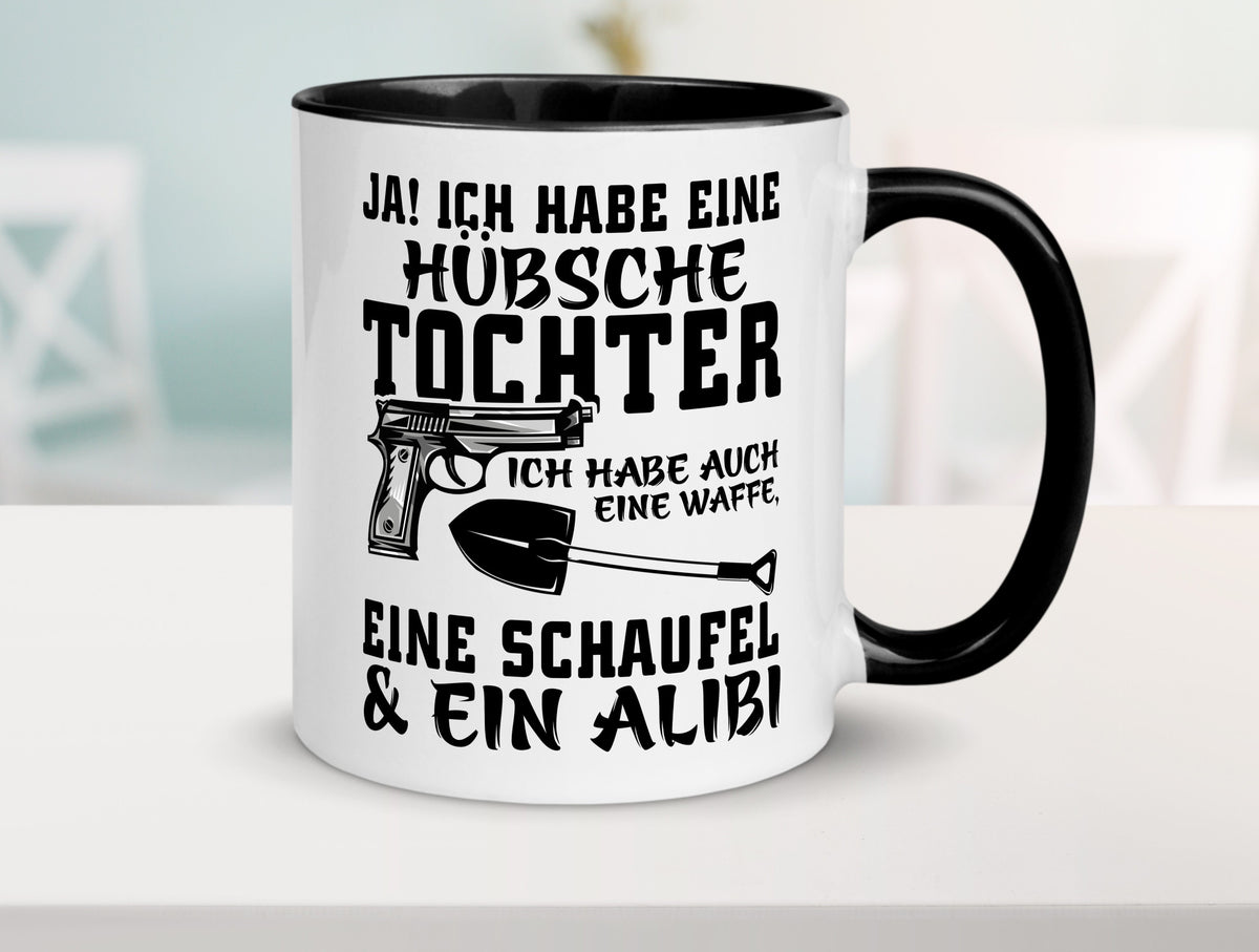 Hübsche Tochter Geschenk Familie Geschenkidee lustiger Spruch Tasse