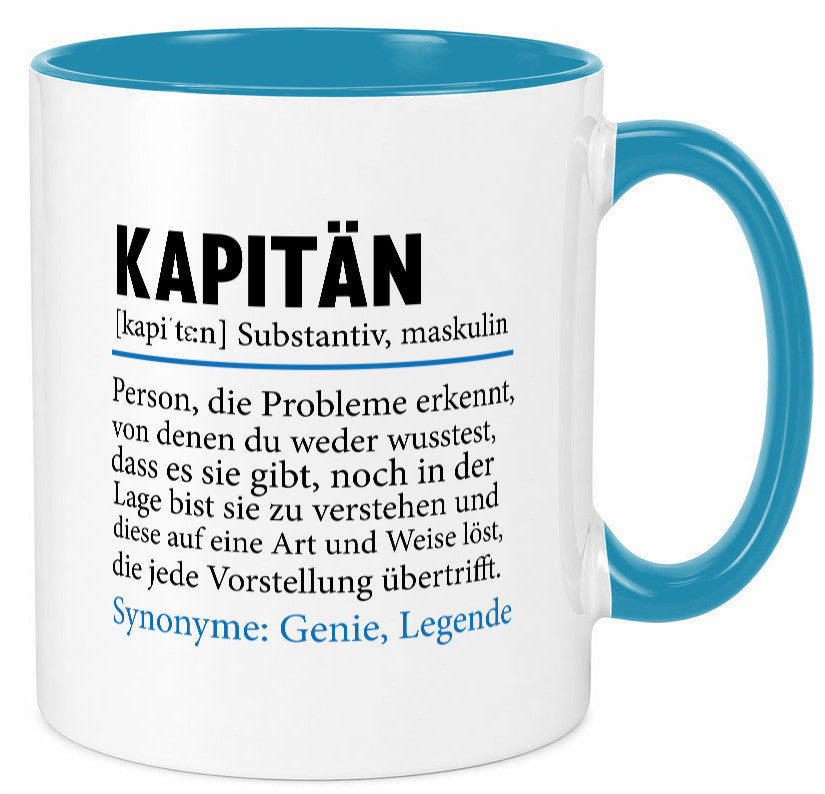 Kapitän | Spruch lustig Schiffskapitän Schiff Geschenk Humor Geschenkidee Tasse