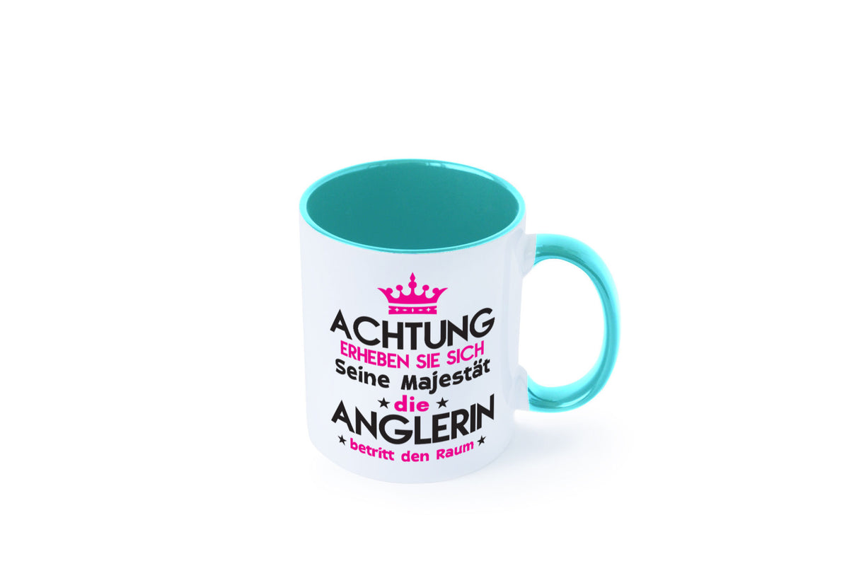 Seine Majestät Anglerin | Angeln Fischerin lustiger Spruch Geschenk Humor Tasse