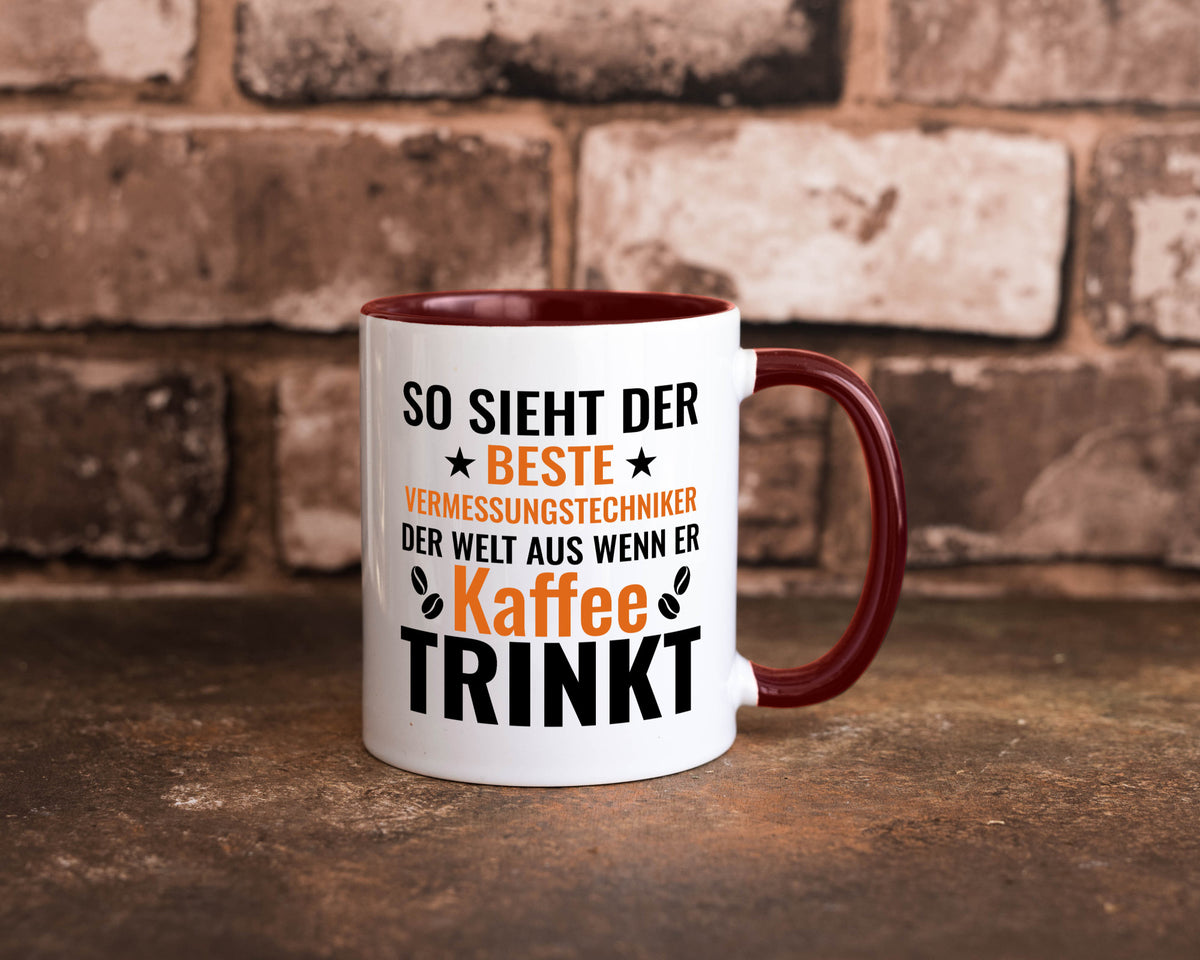 Kaffee trinkt: Vermessungstechniker | Techniker Geschenk Humor Geschenkidee Tasse