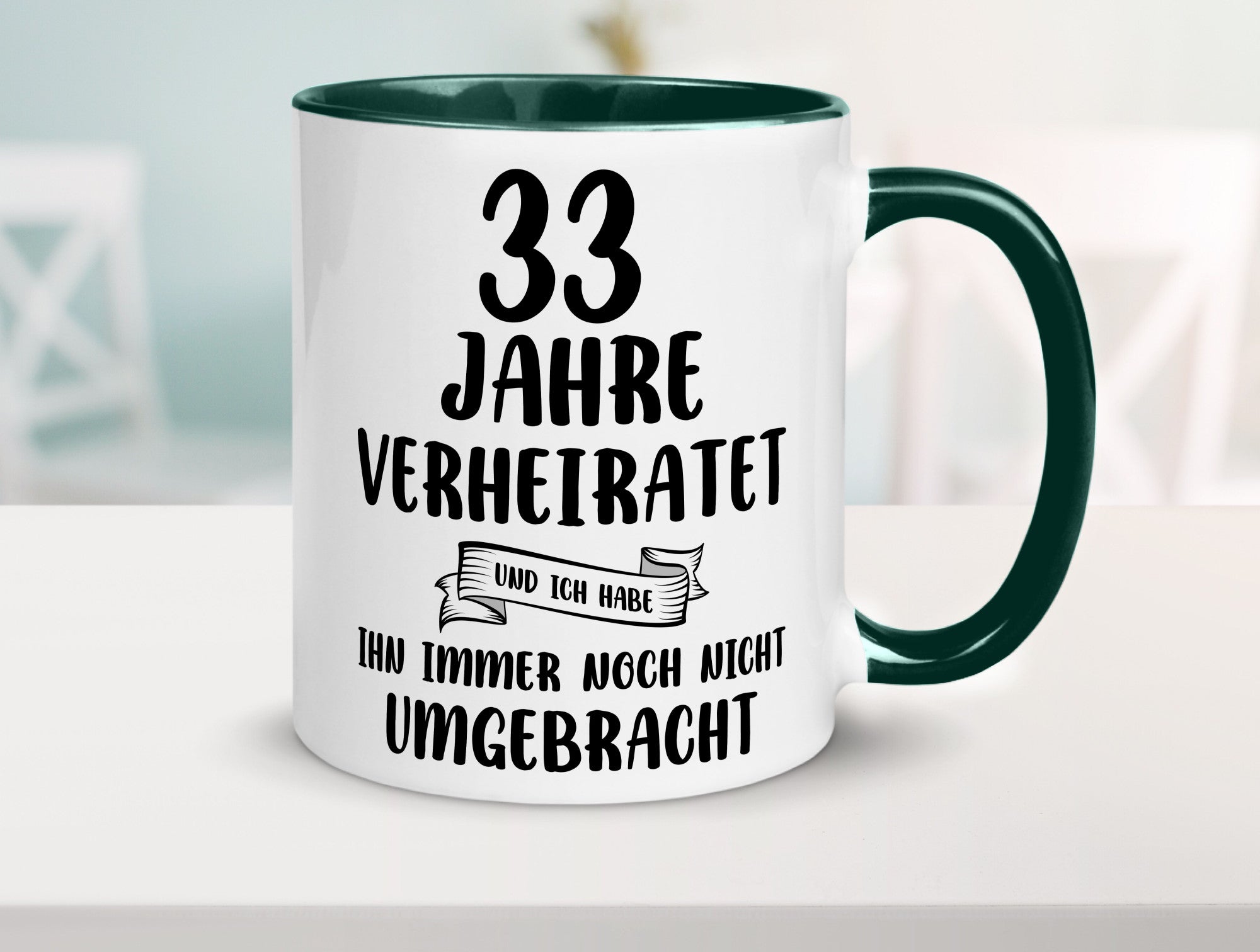 33 Jahre Verheiratet, immer noch am Leben! lustiger Spruch Geschenk Humor