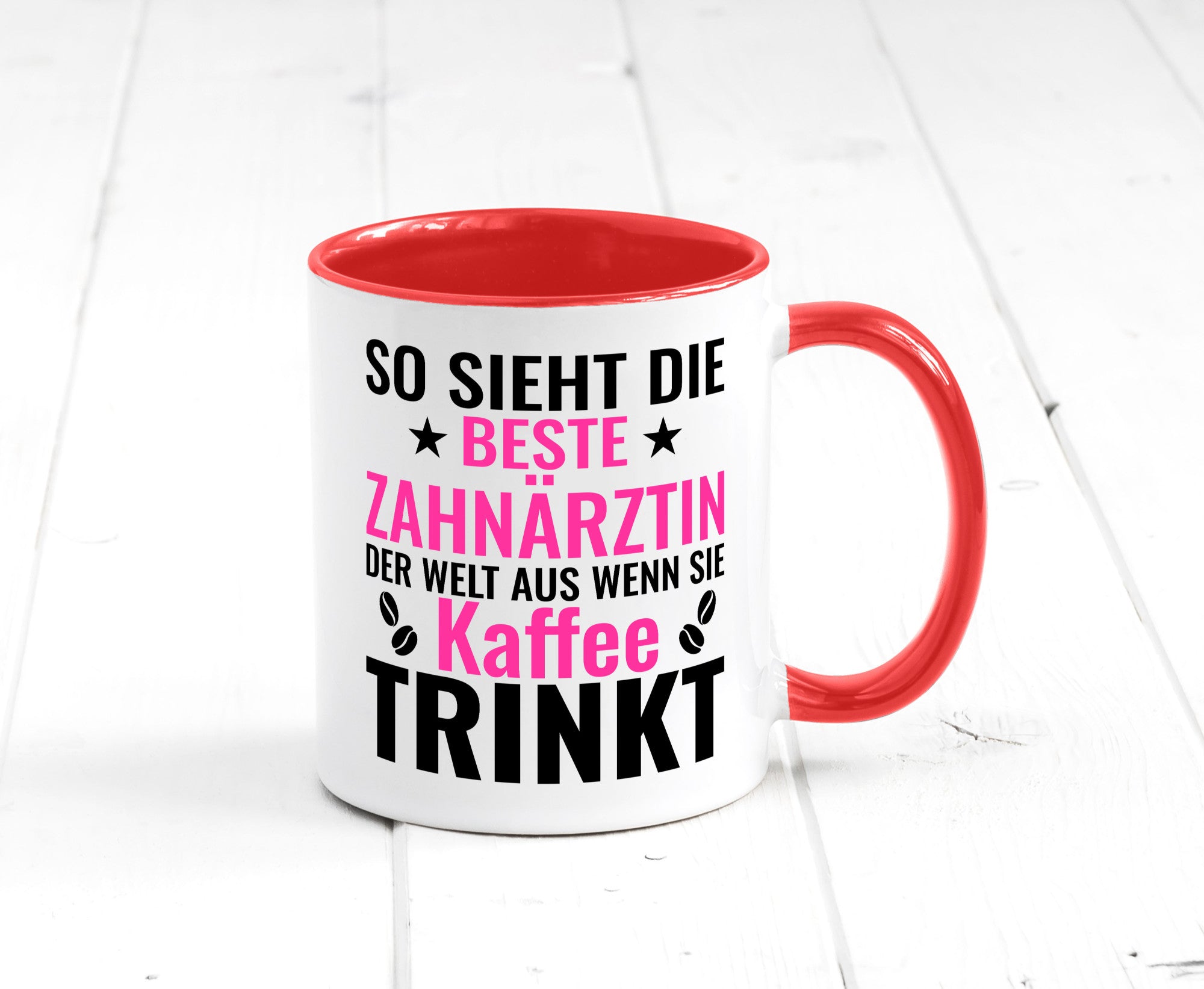 Kaffee trinkt: Zahnärztin | Zahnmedizin Beruf Geschenk Arbeit Kollegen Büro