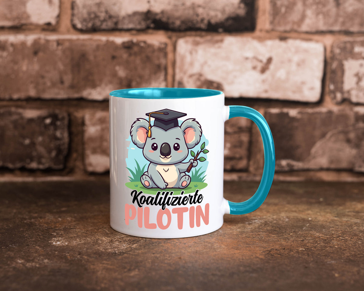 Koalifizierte Pilotin | Definition Piloten lustig Humor Geschenkidee Geschenk Tasse
