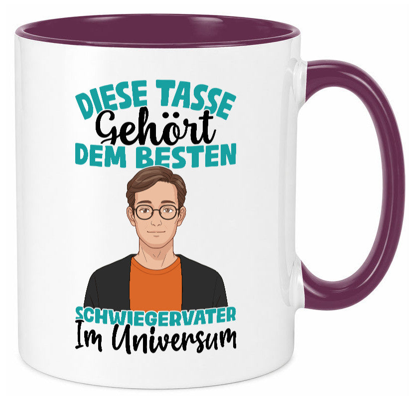 Im Universum: Schwiegervater |Schwiegersohn | Beziehung Geschenkidee Familie Tasse