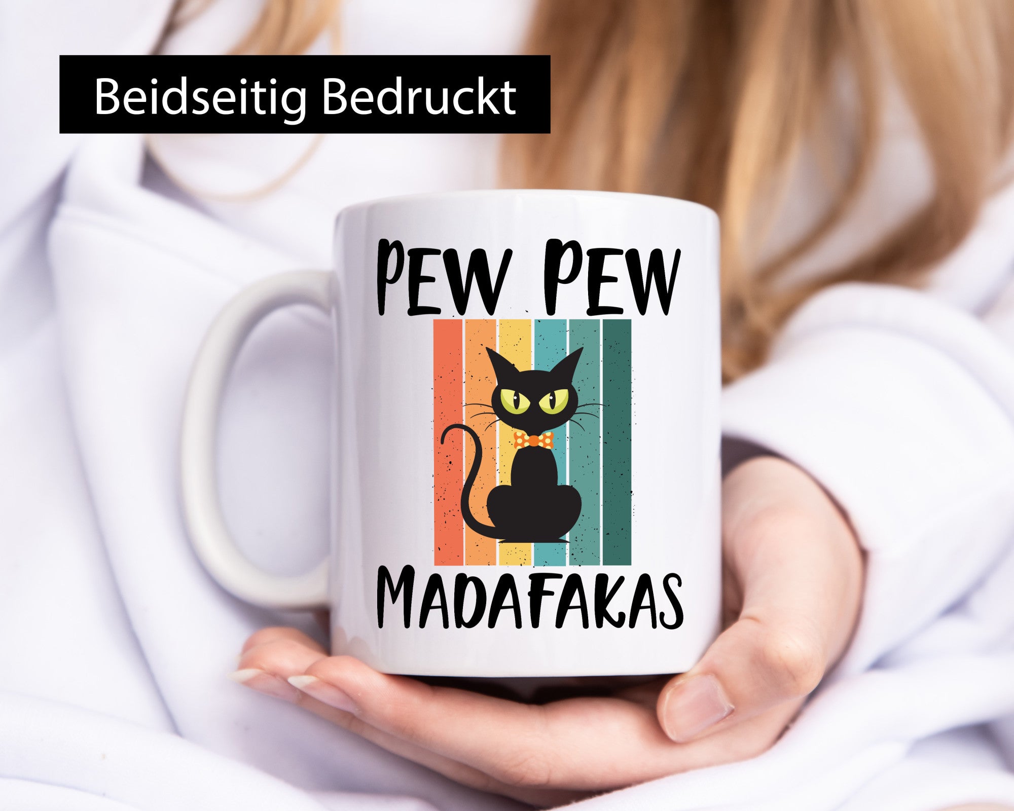 Pew Madafakas! | Katze Tasse Vintage Design Geschenkidee Tierliebhaber Humor