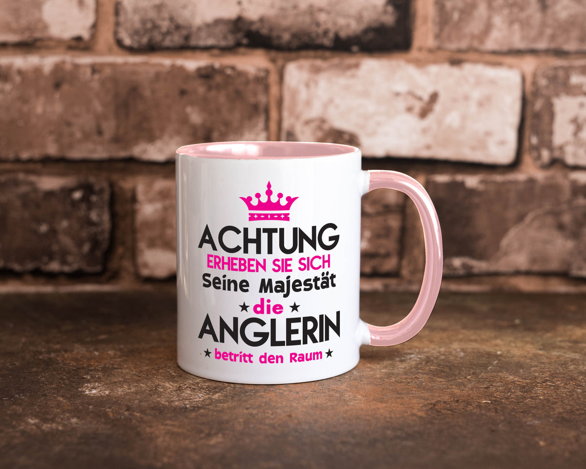 Seine Majestät Anglerin | Angeln Fischerin lustiger Spruch Geschenk Humor Tasse