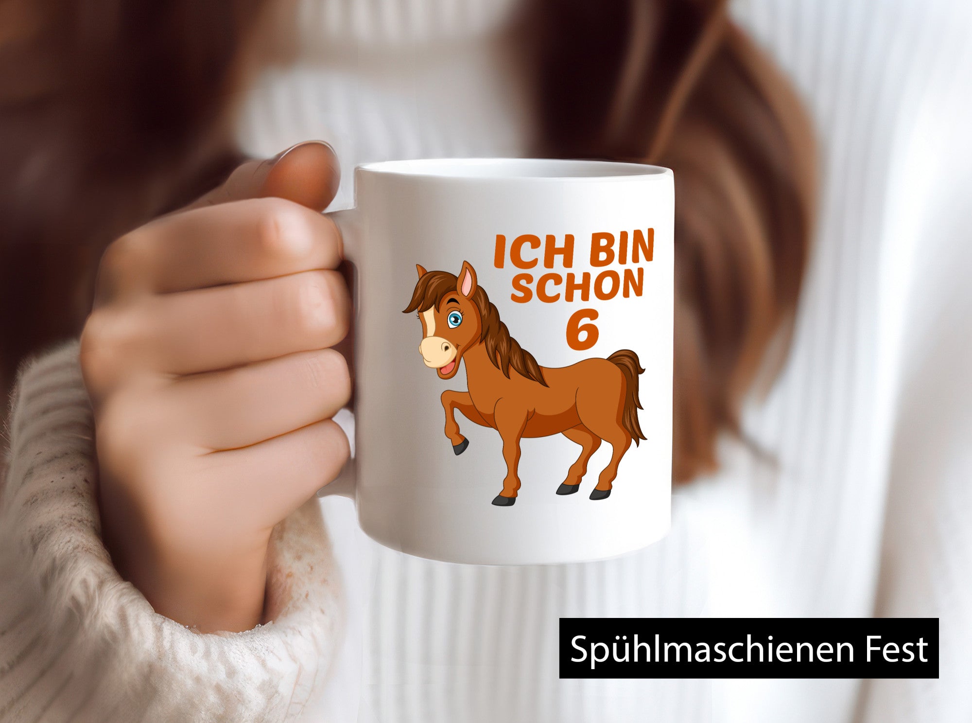 6. Geburtstag | Ich bin schon 6 Pferde Pony lustig Geschenkidee Geschenk Tasse