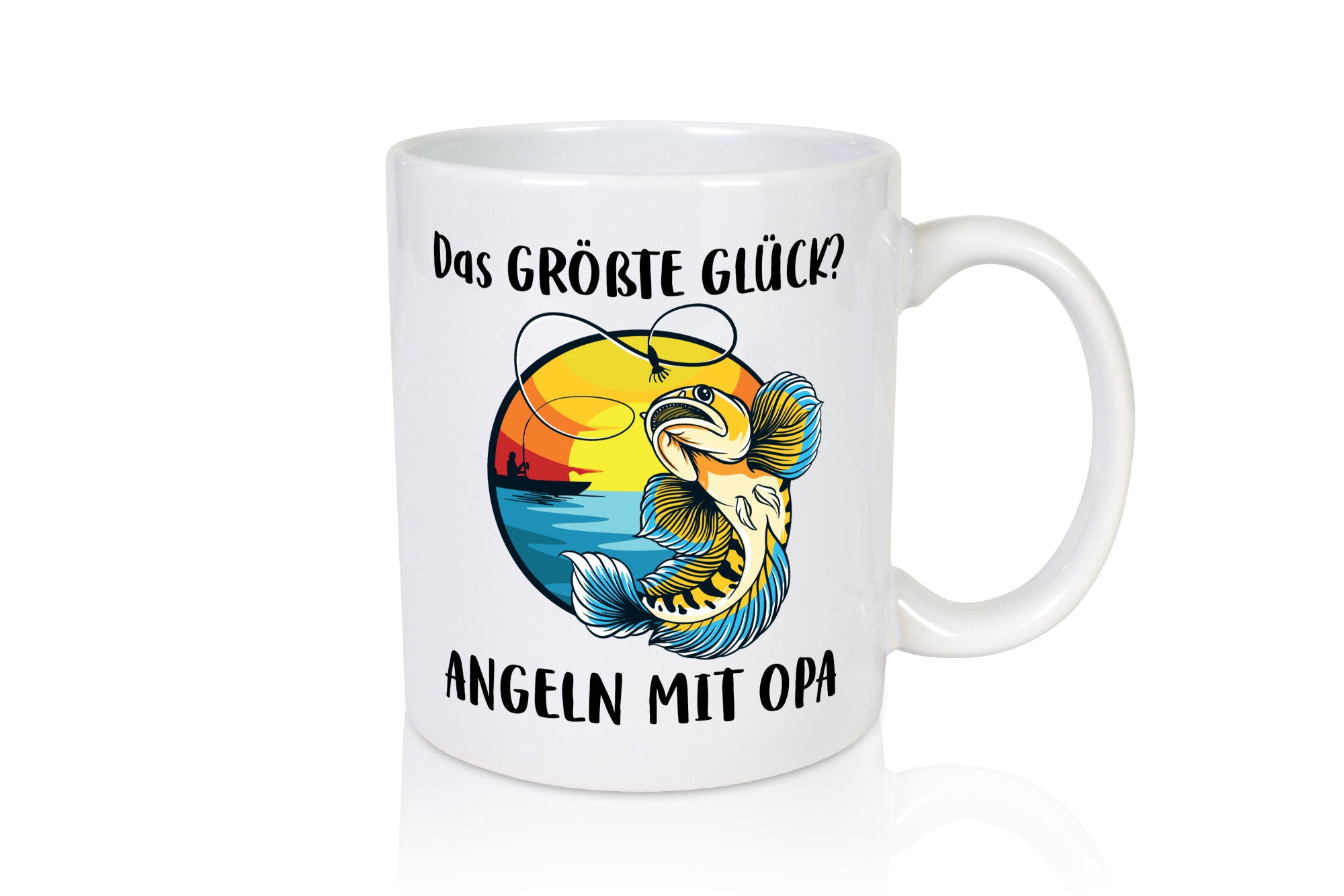 Das größte Glück angeln mit Opa | Angler Geschenkidee Familie Humor Tasse