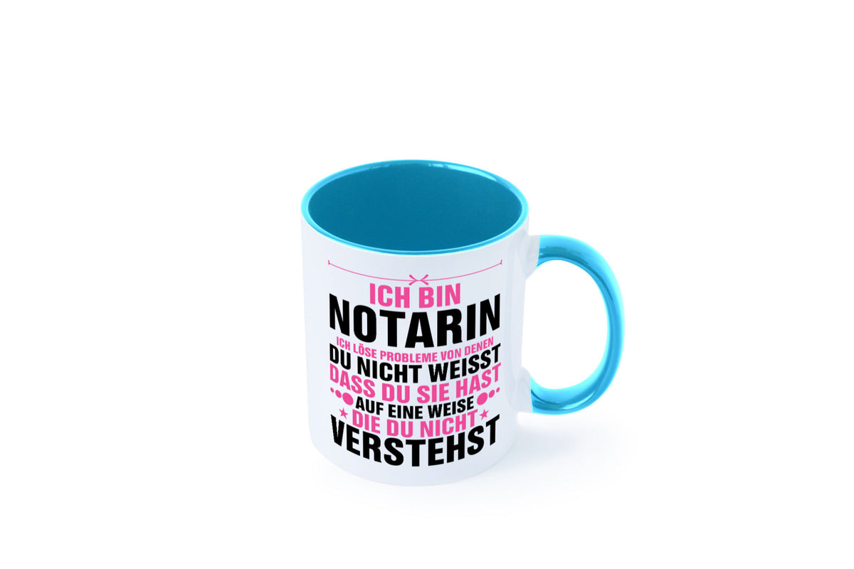 Löse Probleme: Notarin | Juristin v2 lustiger Spruch Geschenk Humor Tasse