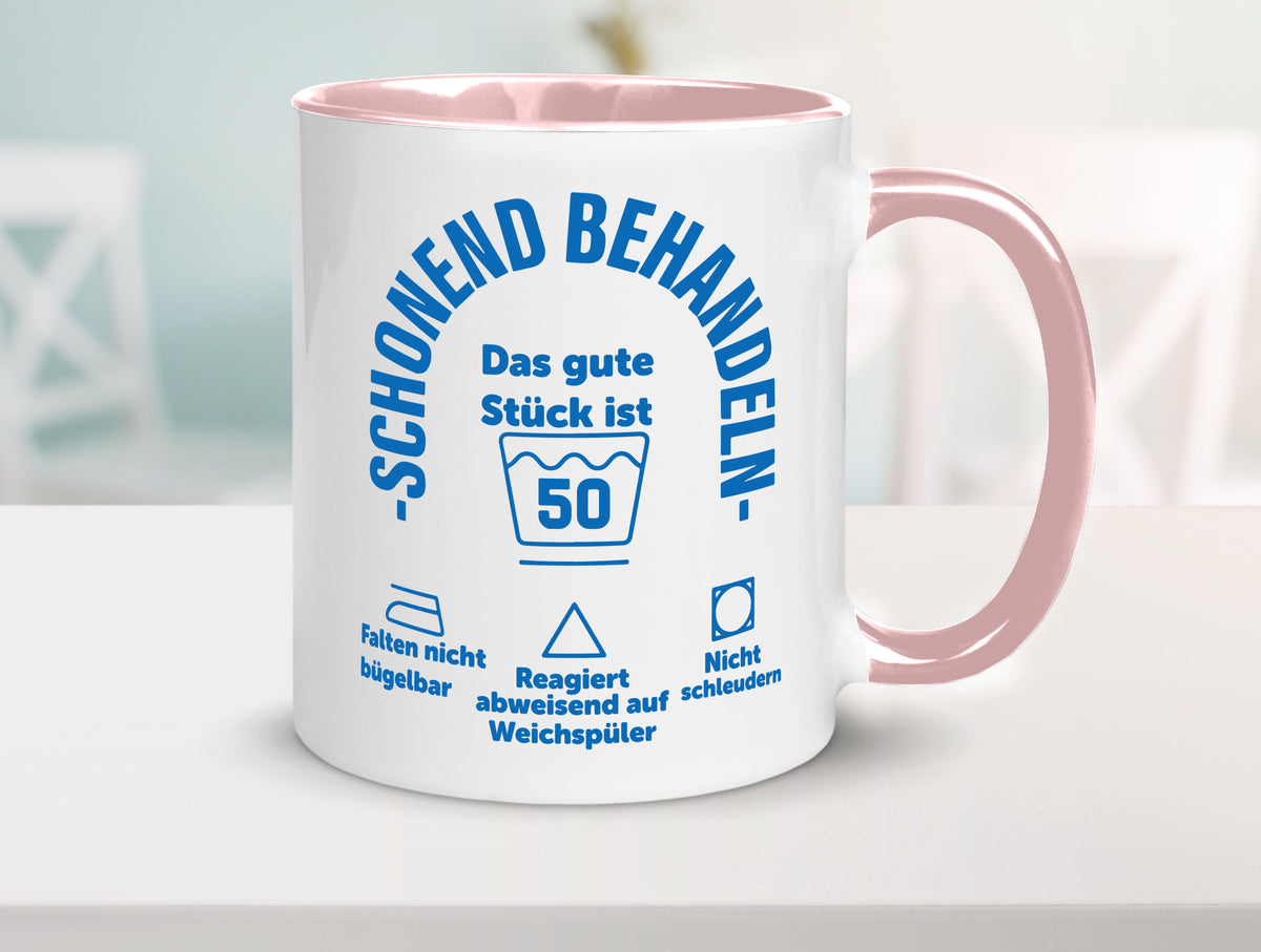 Schonend behandeln | 50 Geburtstag Humor Geschenkidee Tasse
