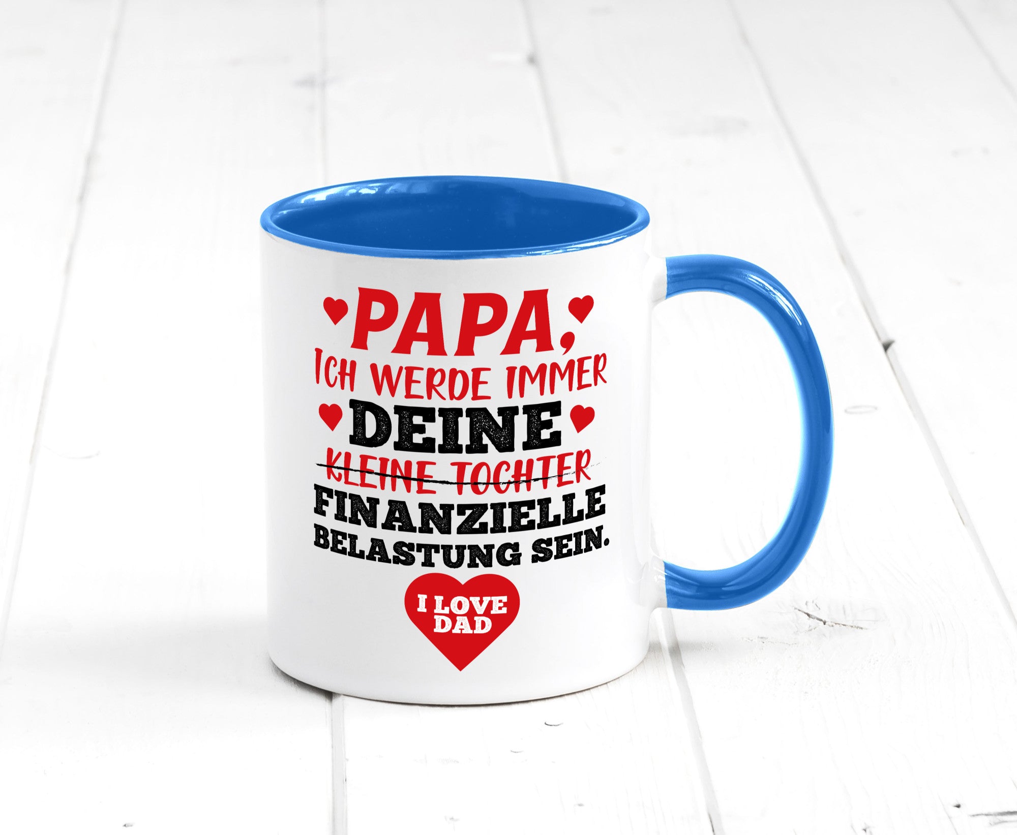 Finanzielle Belastung lustiger Spruch Geschenk Humor Geschenkidee Tasse