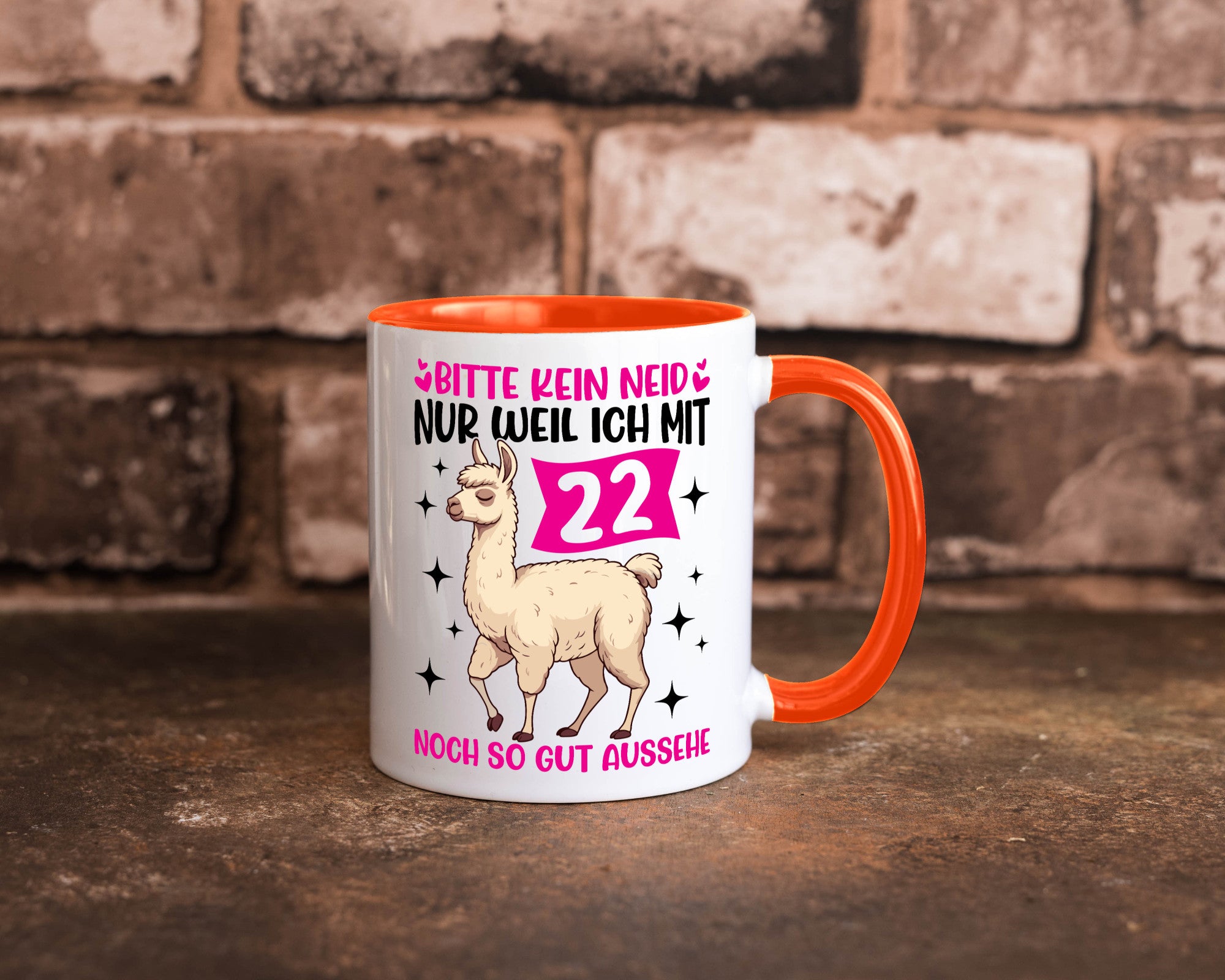 22. Geburtstag | 22 Jahre Lama gut aussehen lustig Geschenkidee Geschenk Tasse