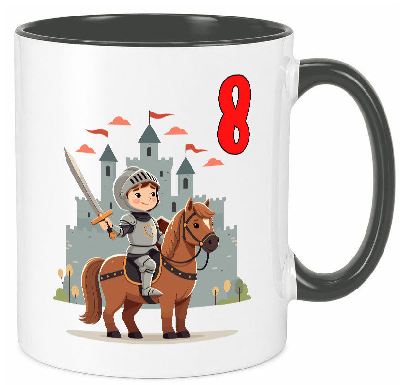 8. Geburtstag | 8 Jahre Ritter Junge Schloss Geschenk Geschenkidee lustiger Tasse