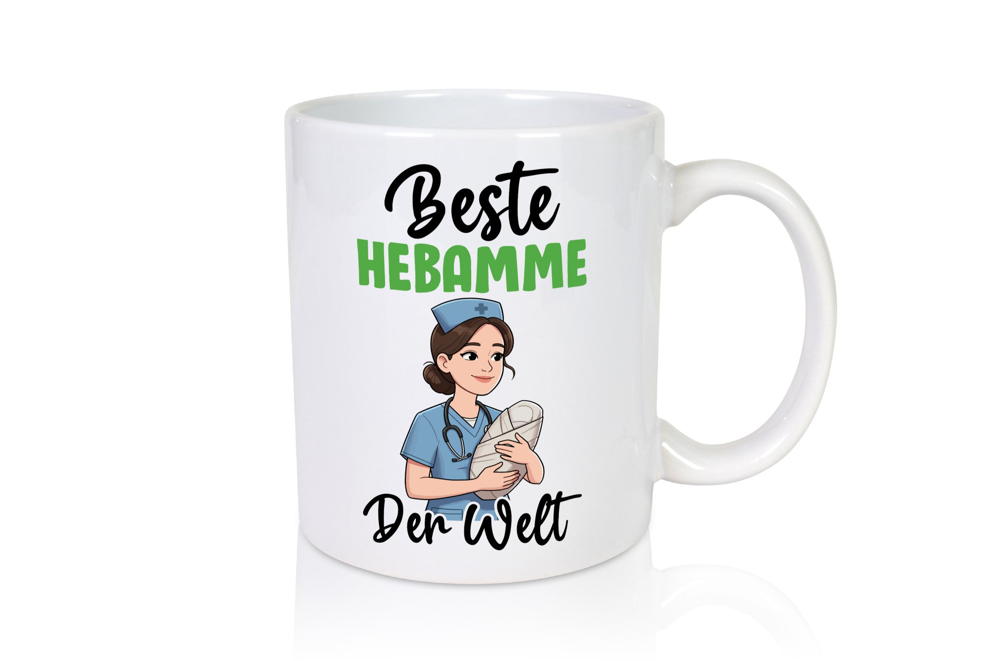 Beste Hebamme | Geburtshilfe v2 lustig Humor Geschenkidee Geschenk Tasse