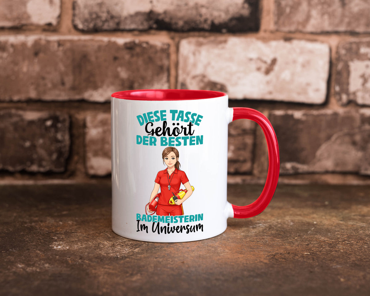 Im Universum: Bademeisterin | Schwimmmeisterin Geschenk Humor Geschenkidee Tasse