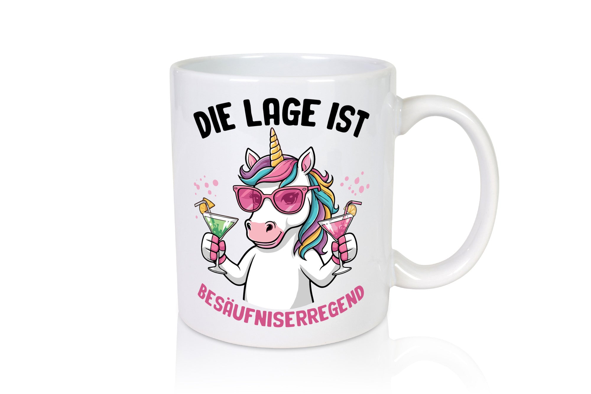 Die lage ist Besäufniserregend | Bier Einhorn Geschenkidee Humor Tasse