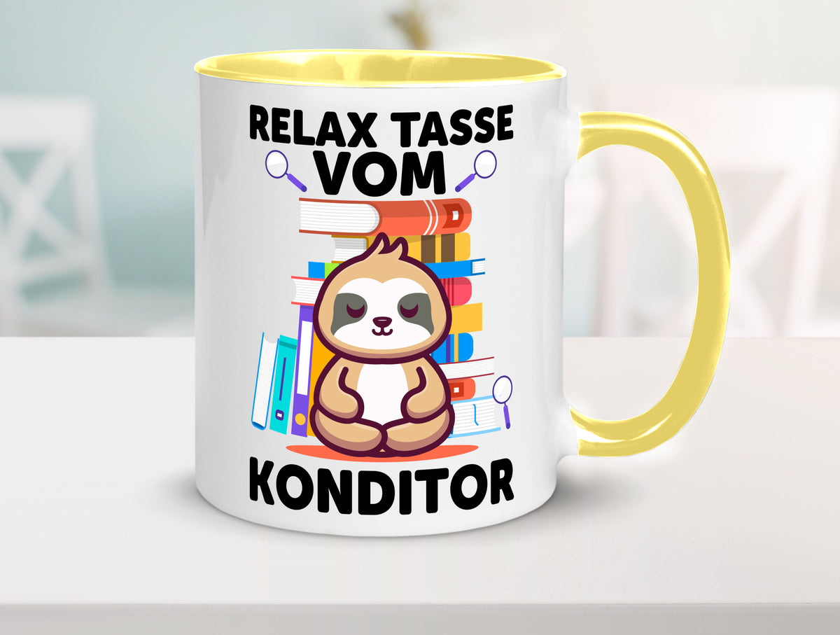 Relax Tasse: Konditor | Konditorei lustiger Spruch Geschenk Humor Geschenkidee