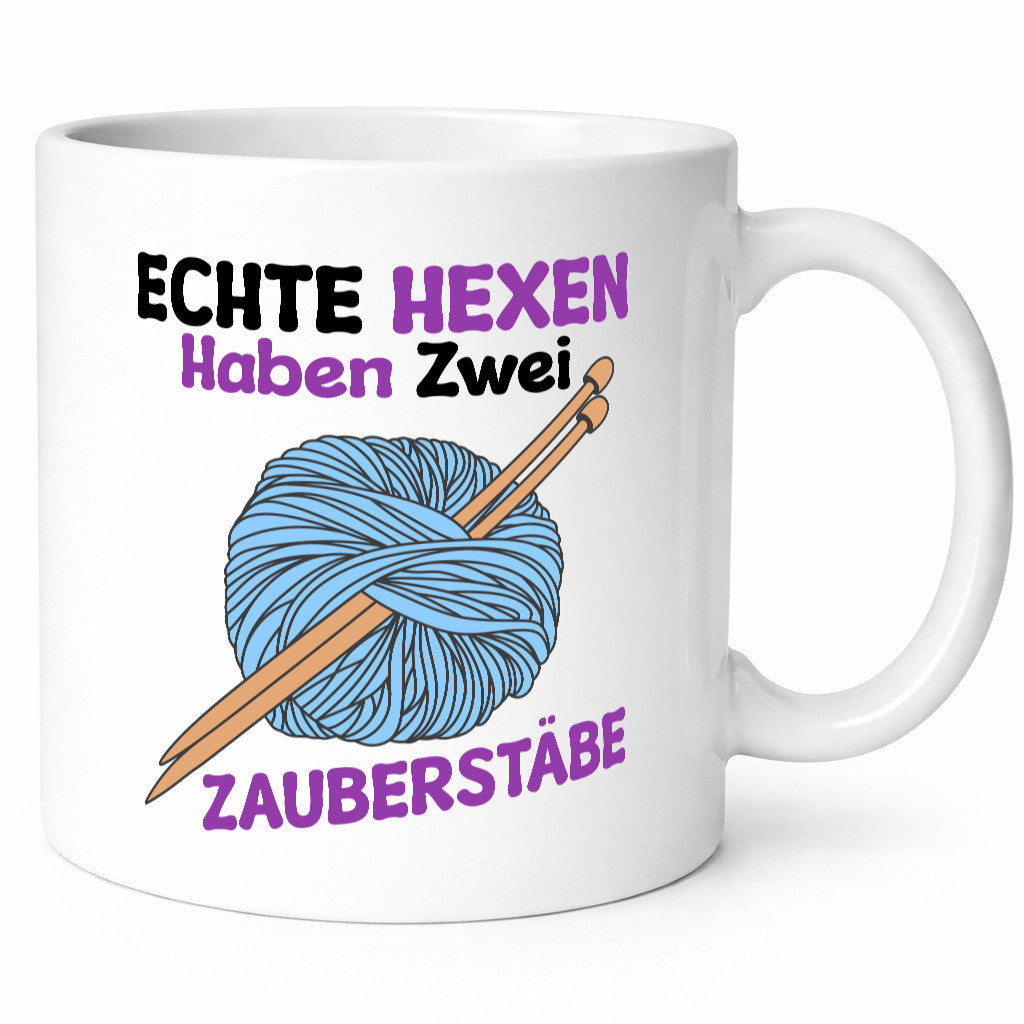 Echte Hexen haben zwei Zauberstäbe | Stricken v2 lustiger Spruch Geschenk Humor