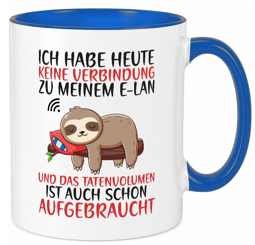 Keine Verbindung zu meinem WLan | Faultier Tatenvolumen Geschenk Tierliebhaber Tasse