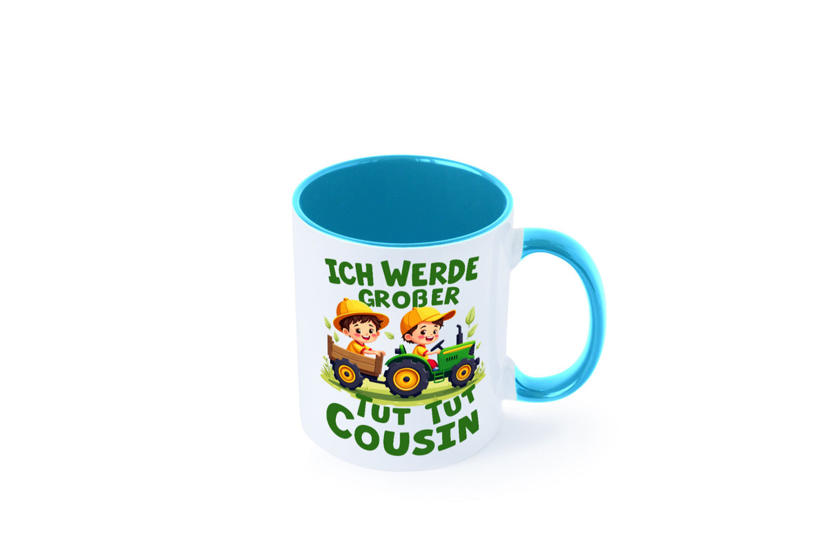 Ich werde Großer Cousin | Familie Bauer lustiger Spruch Geschenk Geschenkidee Tasse