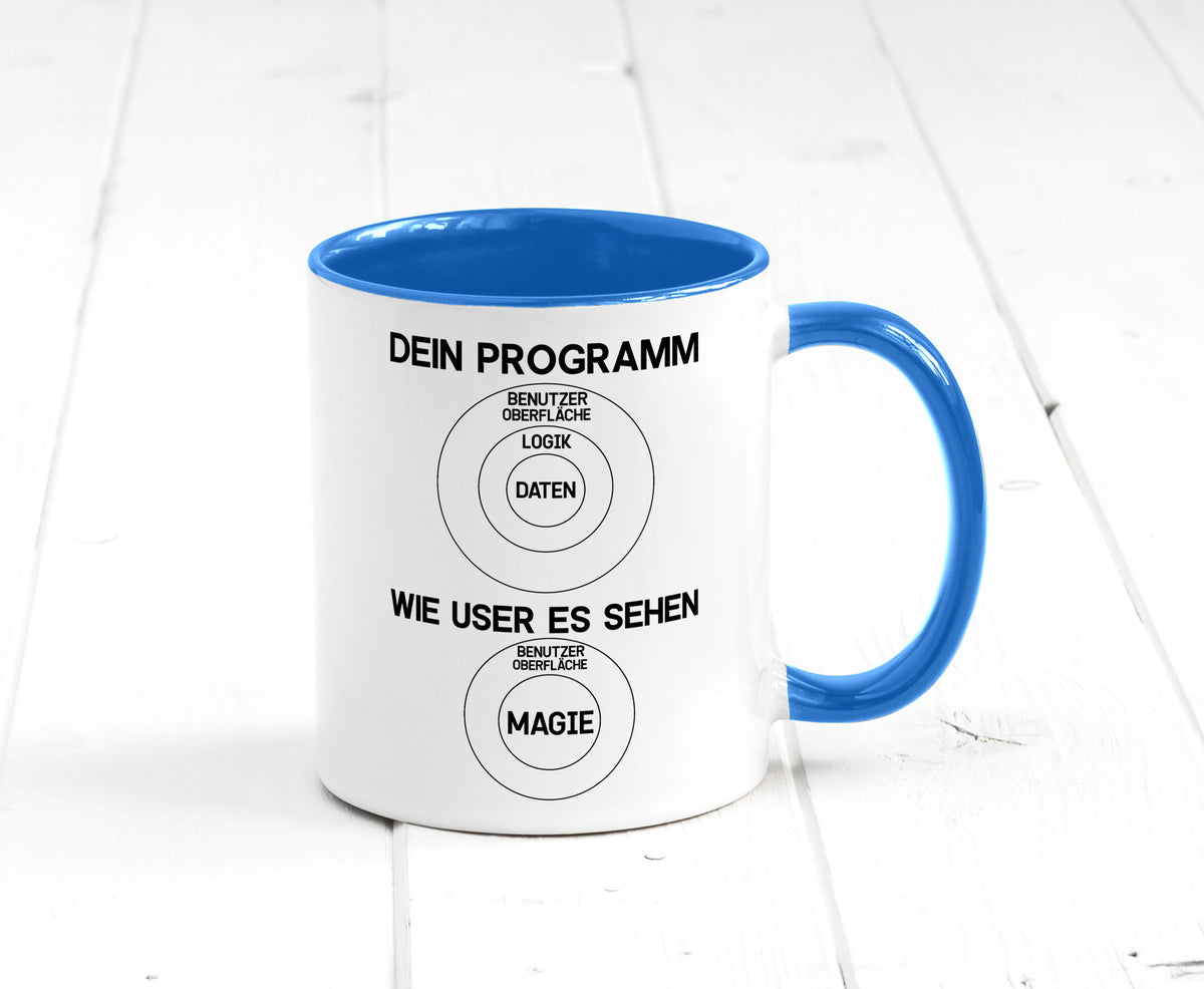Wie User dein Programm sehen | Programmierer Magie Witz Geschenkidee Humor Tasse