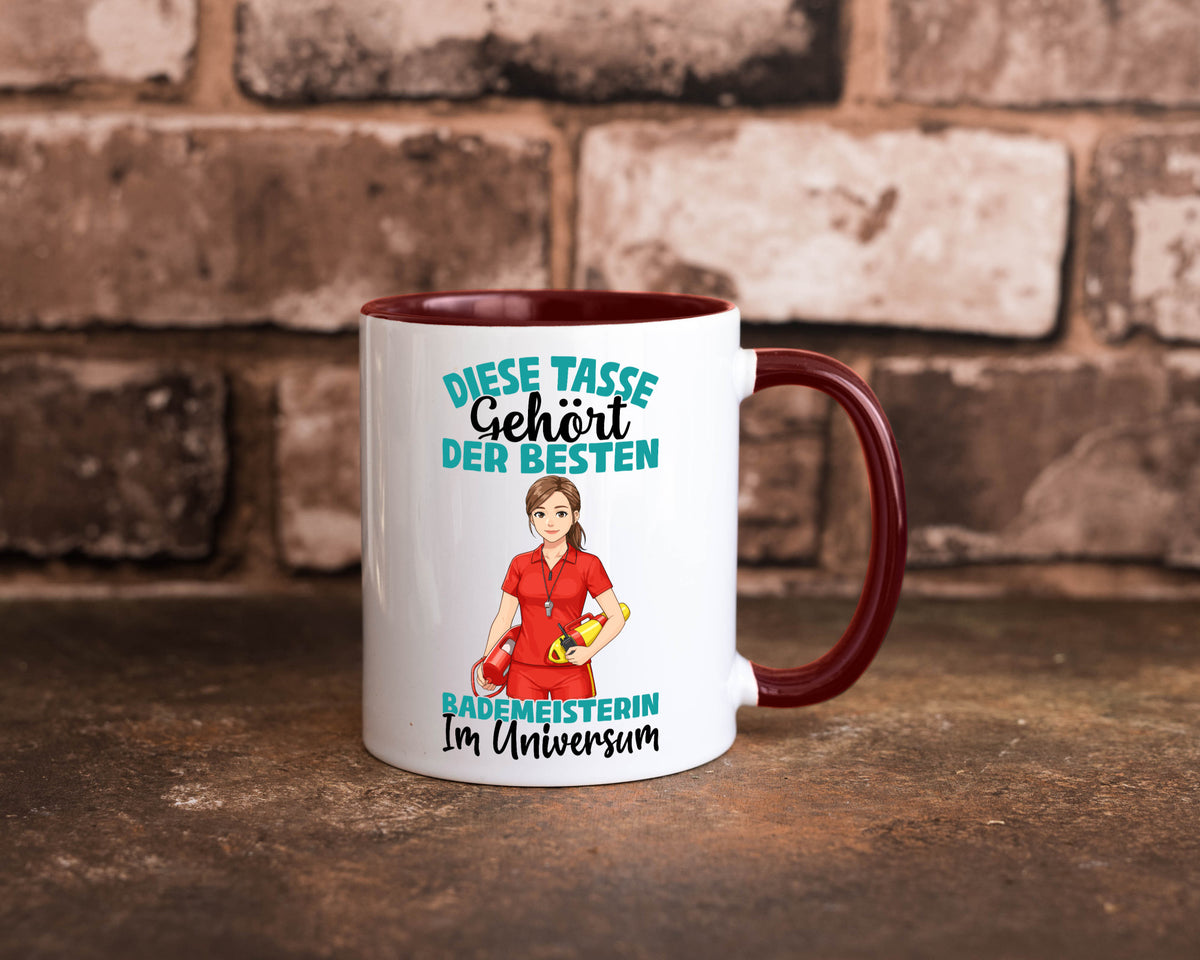Im Universum: Bademeisterin | Schwimmmeisterin Geschenk Humor Geschenkidee Tasse