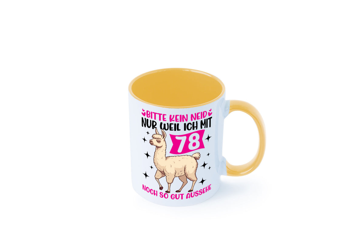 78. Geburtstag | 78 Jahre Lama gut aussehen Geschenk Geschenkidee lustiger Tasse