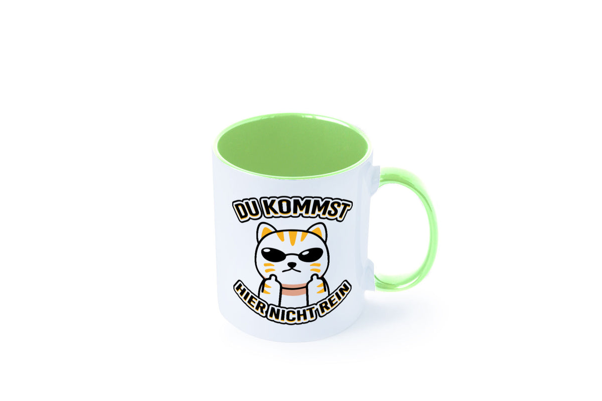 Du kommst hier nicht rein | Böse Katze Humor Tierliebhaber Geschenkidee Tasse