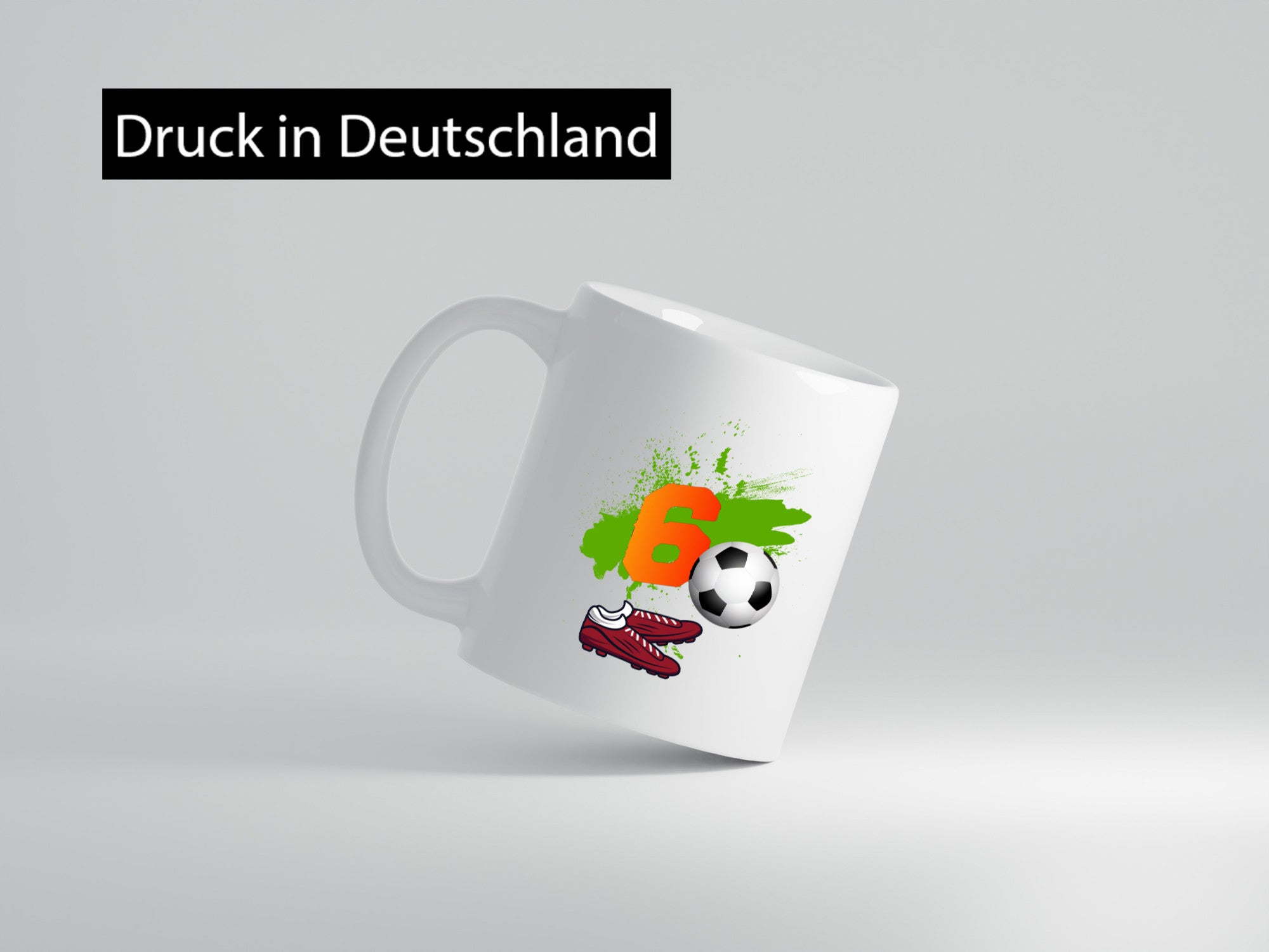6. Geburtstag | Jungen Fußball Fußballspieler Humor Geschenkidee Tasse